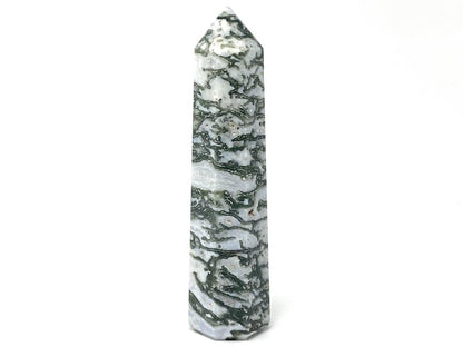 Large Druzy Moss Agate Crystal Point 18.2cm