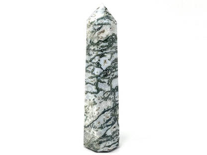 Large Druzy Moss Agate Crystal Point 18.2cm