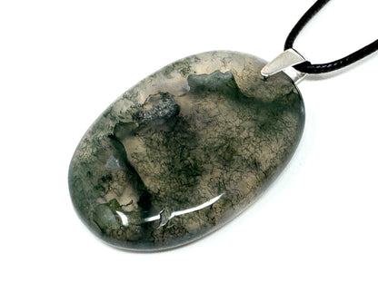 Large Moss Agate Pendant 4.8cm