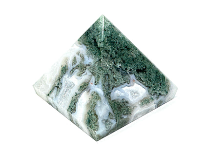 Moss Agate Crystal Pyramid 6.1cm