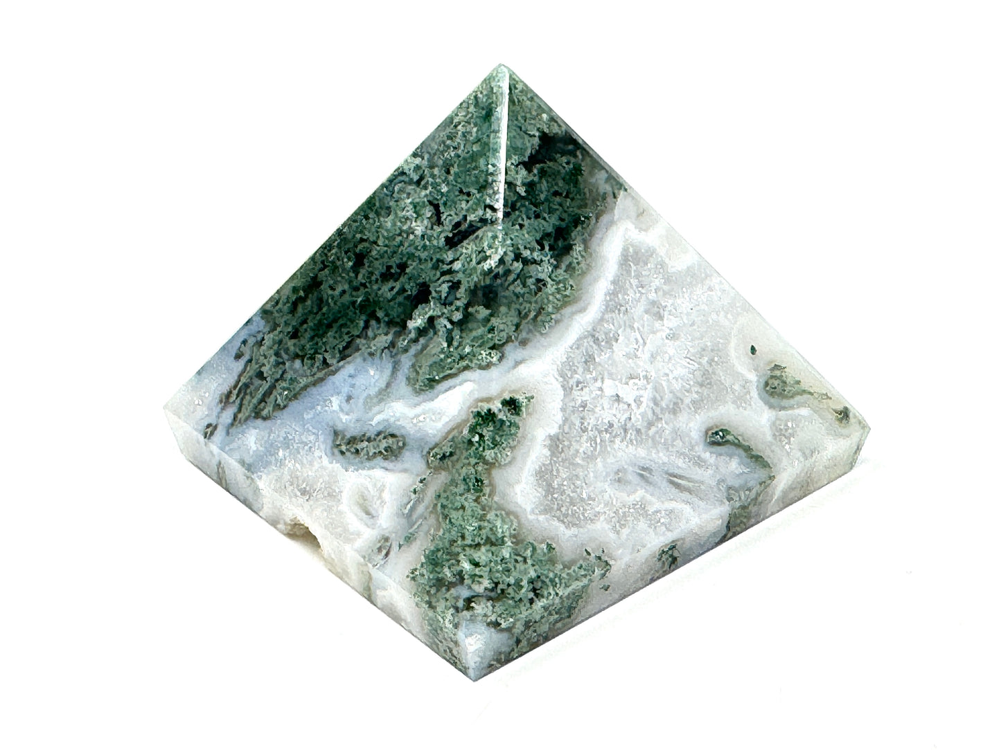 Moss Agate Crystal Pyramid 6.1cm