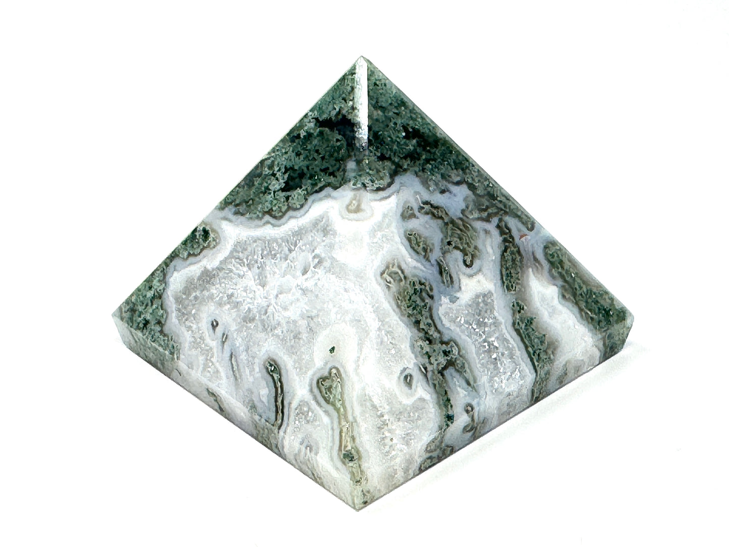Moss Agate Crystal Pyramid 6.1cm