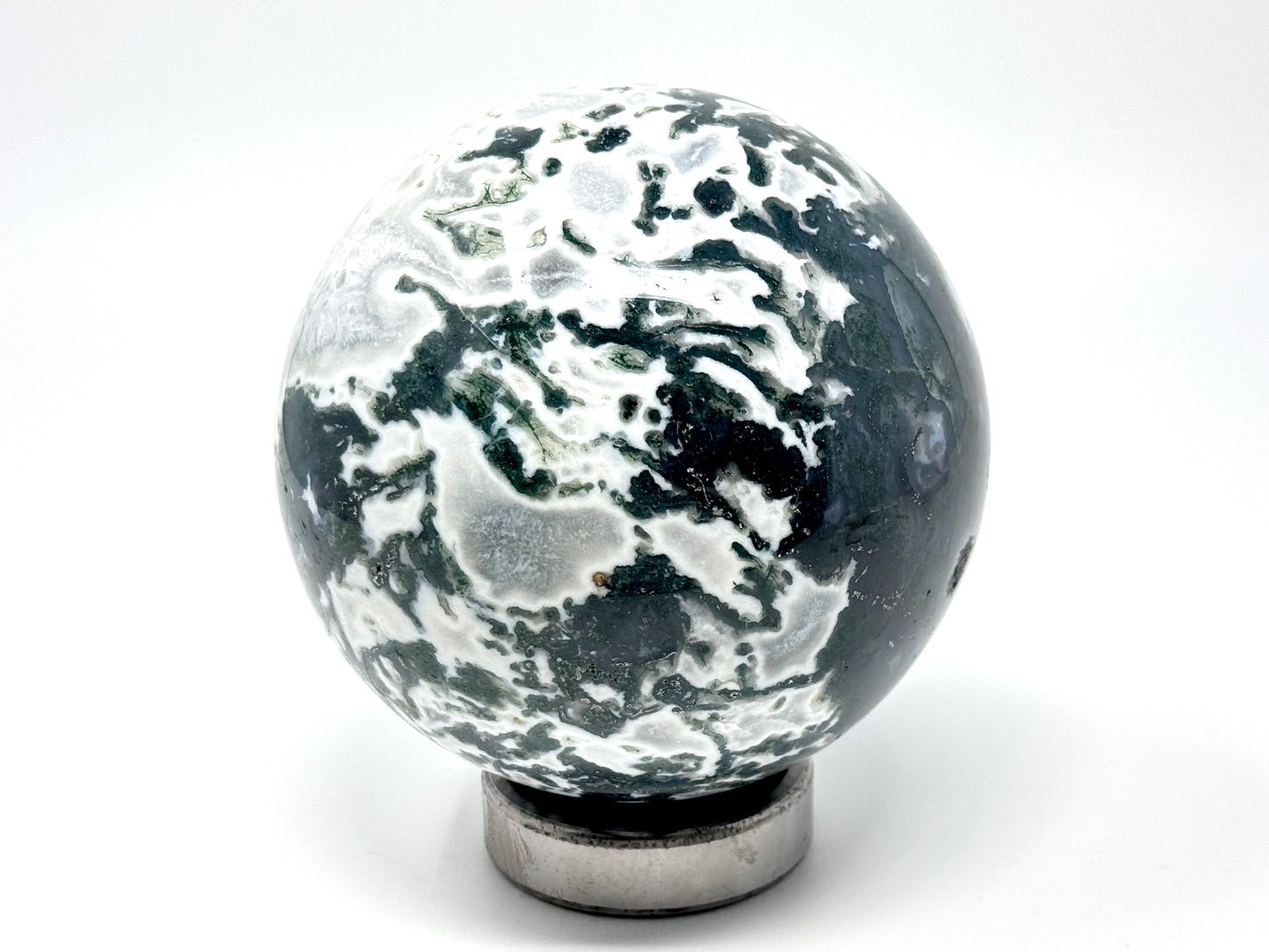 Very Large Moss Agate Crystal Sphere 14.2cm