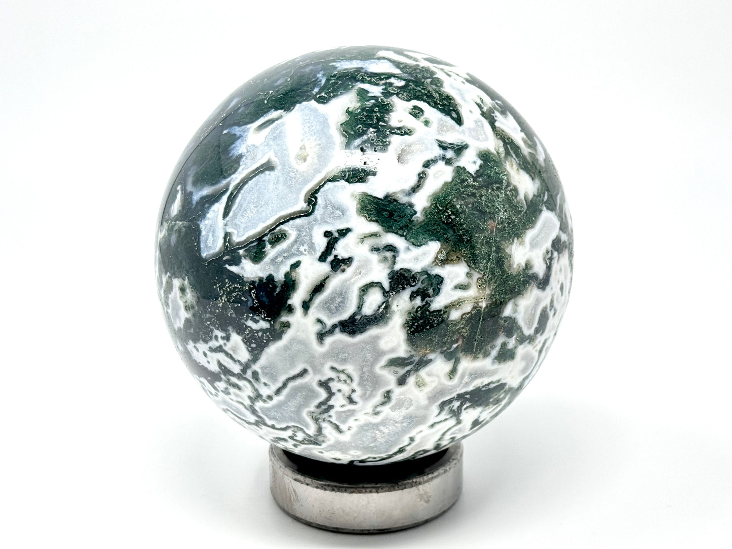 Very Large Moss Agate Crystal Sphere 14.2cm