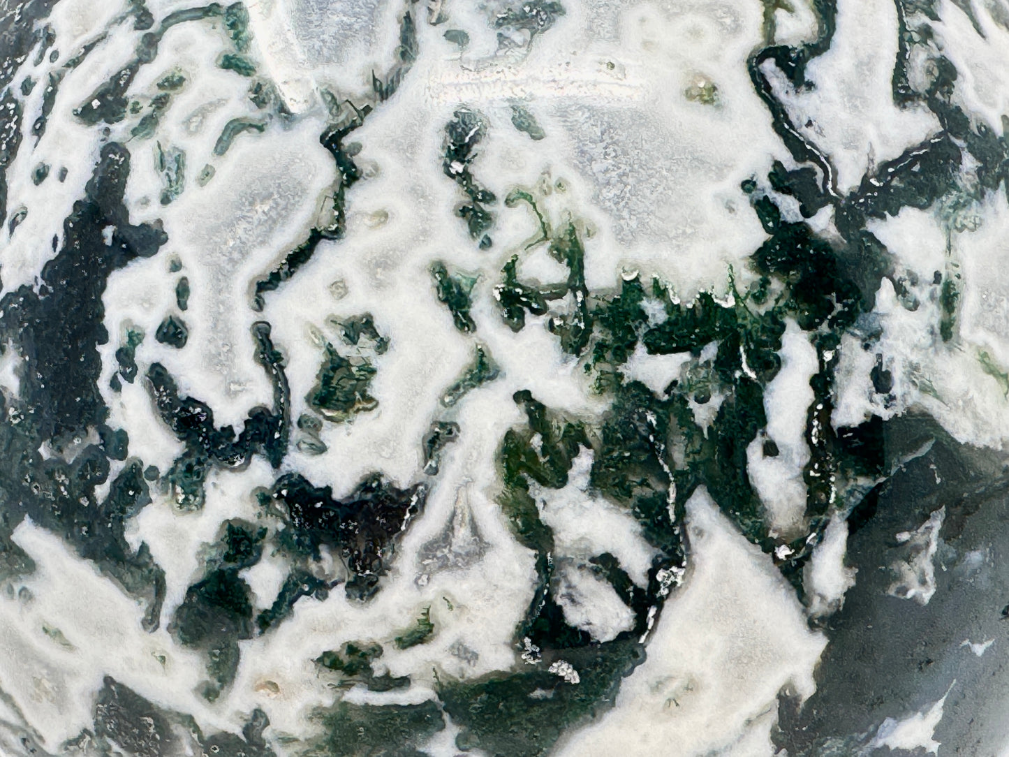 Very Large Moss Agate Crystal Sphere 14.2cm