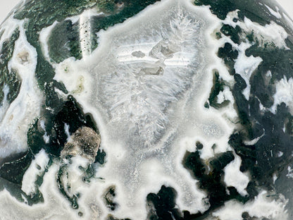 Very Large Moss Agate Crystal Sphere 14.2cm