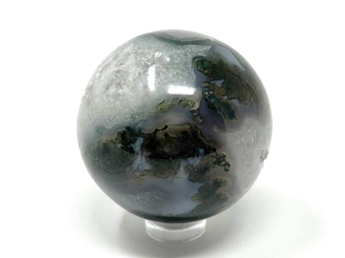 Moss Agate Crystal Sphere 4.9cm