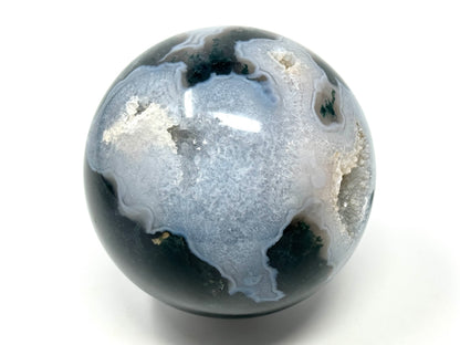 Druzy Moss Agate Crystal Sphere 8.4cm