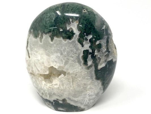 Large Druzy Moss Agate Crystal Freeform 12.2cm