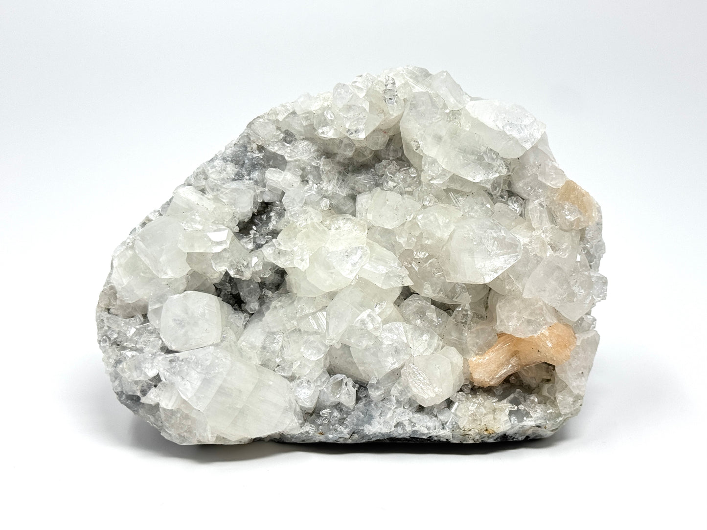 Large Natural Apophyllite Crystal Cluster With Stilbite 15.7cm