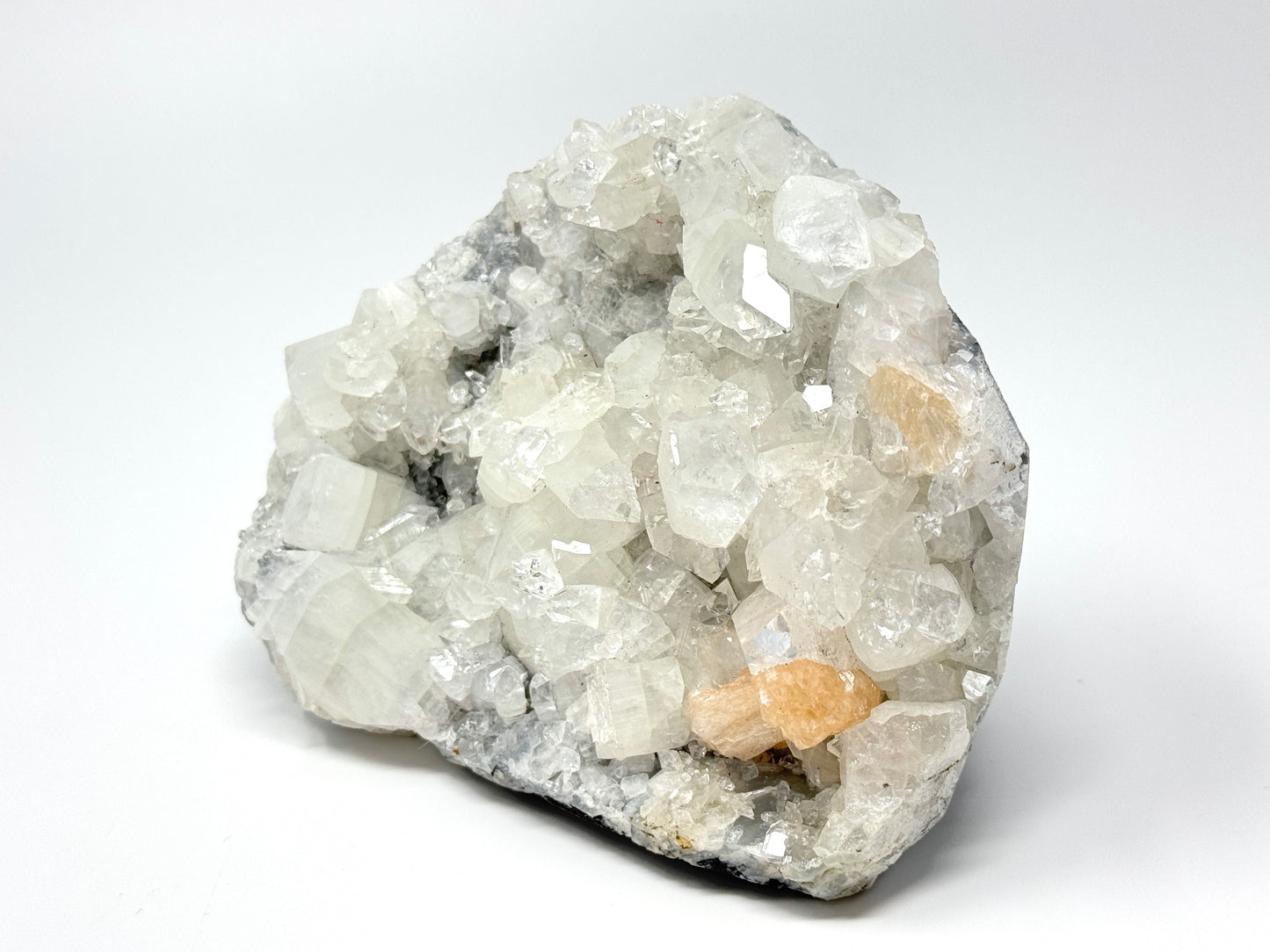 Large Natural Apophyllite Crystal Cluster With Stilbite 15.7cm