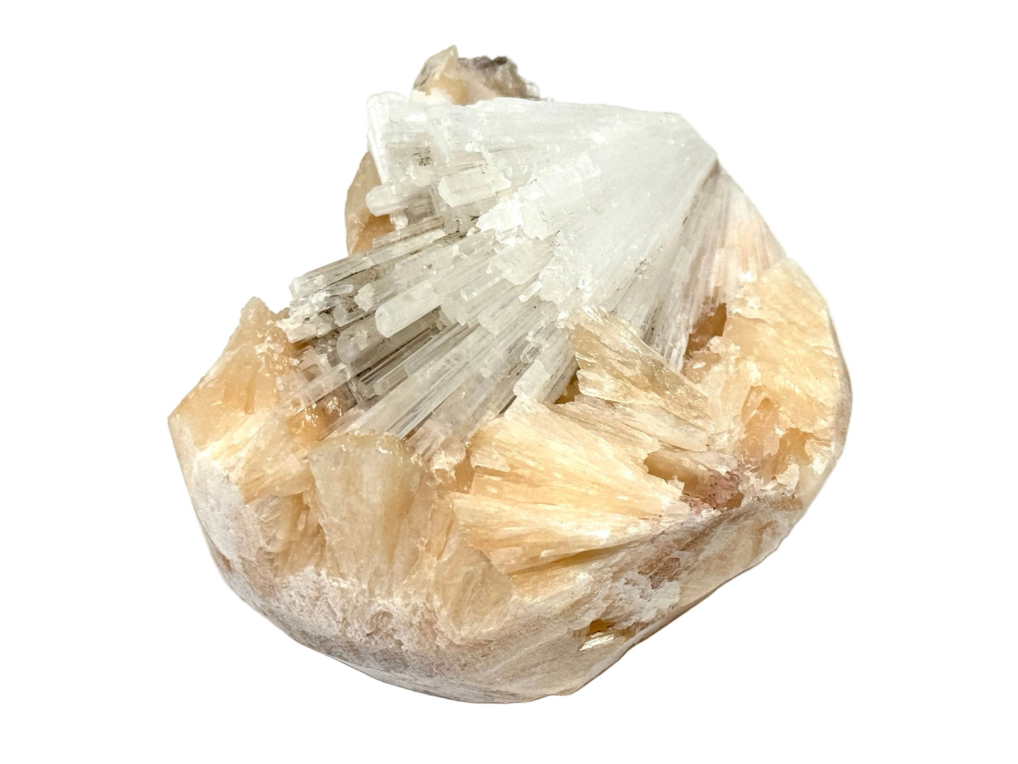 Natural Zeolite Crystal Scolecite on Stilbite 10.5cm