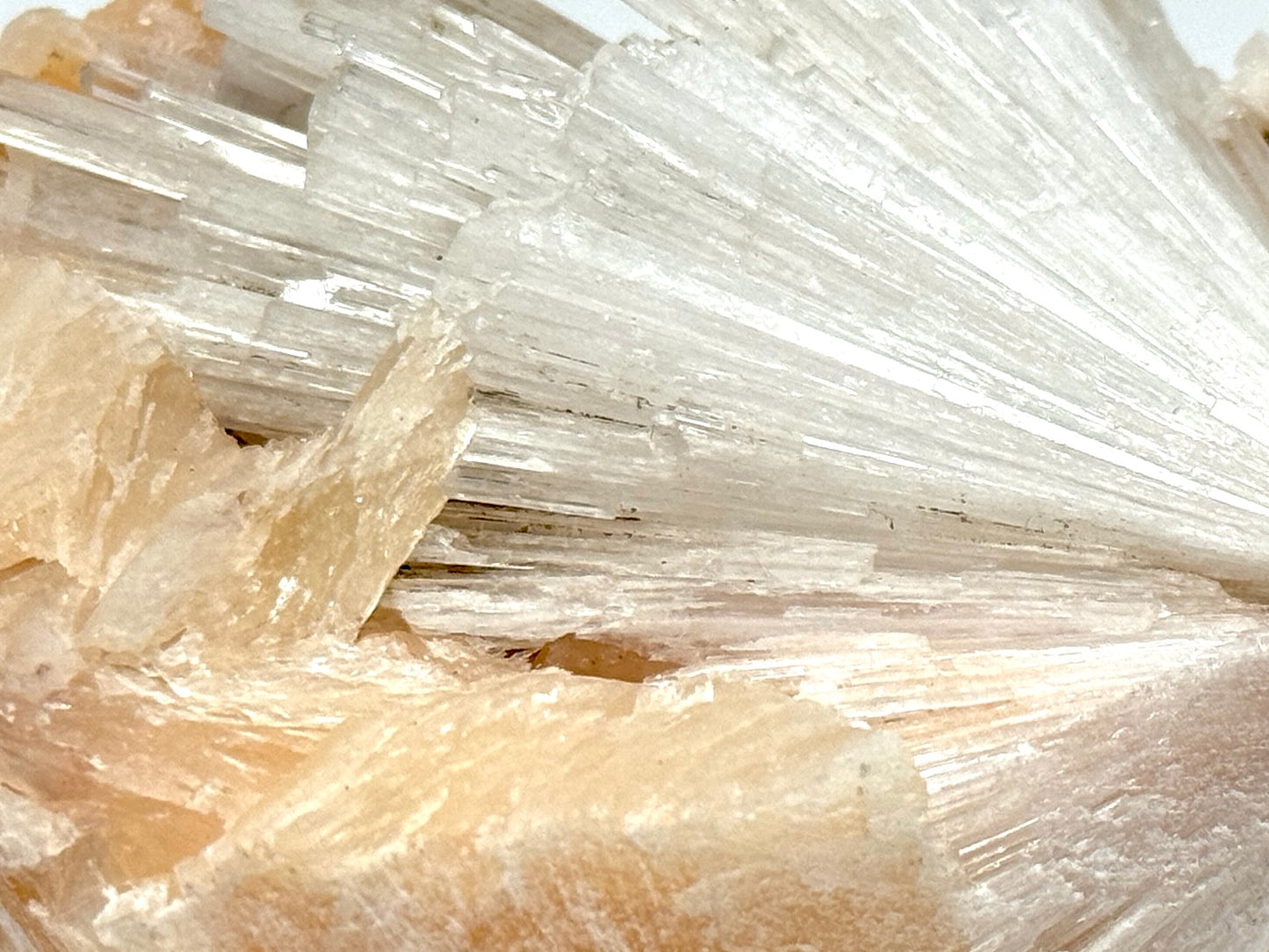 Natural Zeolite Crystal Scolecite on Stilbite 10.5cm