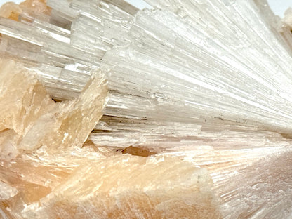 Natural Zeolite Crystal Scolecite on Stilbite 10.5cm