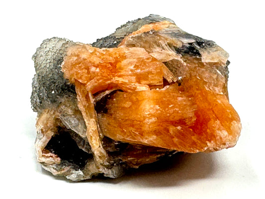 Natural Zeolite Crystal Druzy Chalcedony With Stilbite 7.2cm