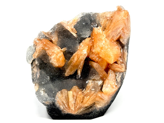 Natural Zeolite Crystal Druzy Chalcedony With Stilbite 10cm