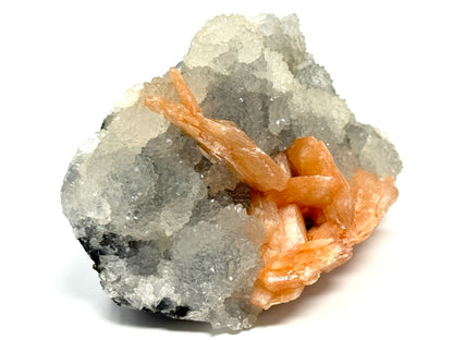 Natural Zeolite Crystal Druzy Chalcedony With Stilbite 9.8cm