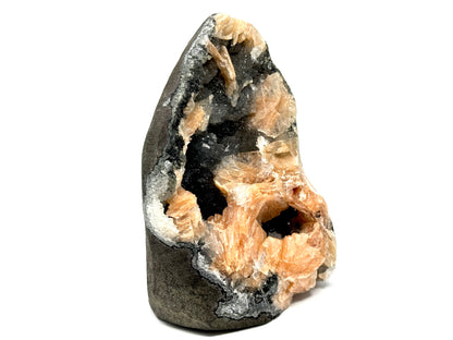 Natural Zeolite Crystal Druzy Chalcedony With Stilbite 13cm