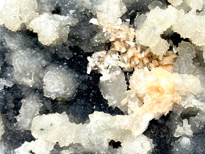 Natural Zeolite Crystal Druzy Chalcedony With Stilbite 10.5cm