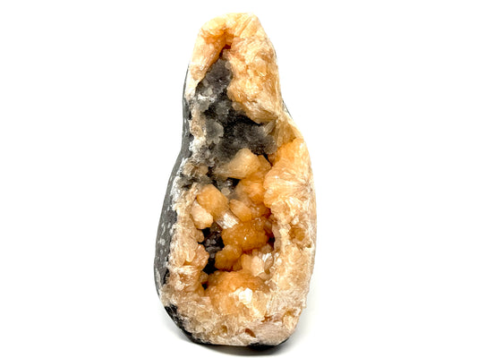 Large Natural Zeolite Crystal Druzy Chalcedony With Stilbite 15.1cm