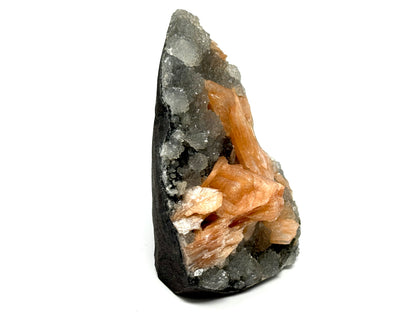 Natural Zeolite Crystal Druzy Chalcedony With Stilbite 12.7cm