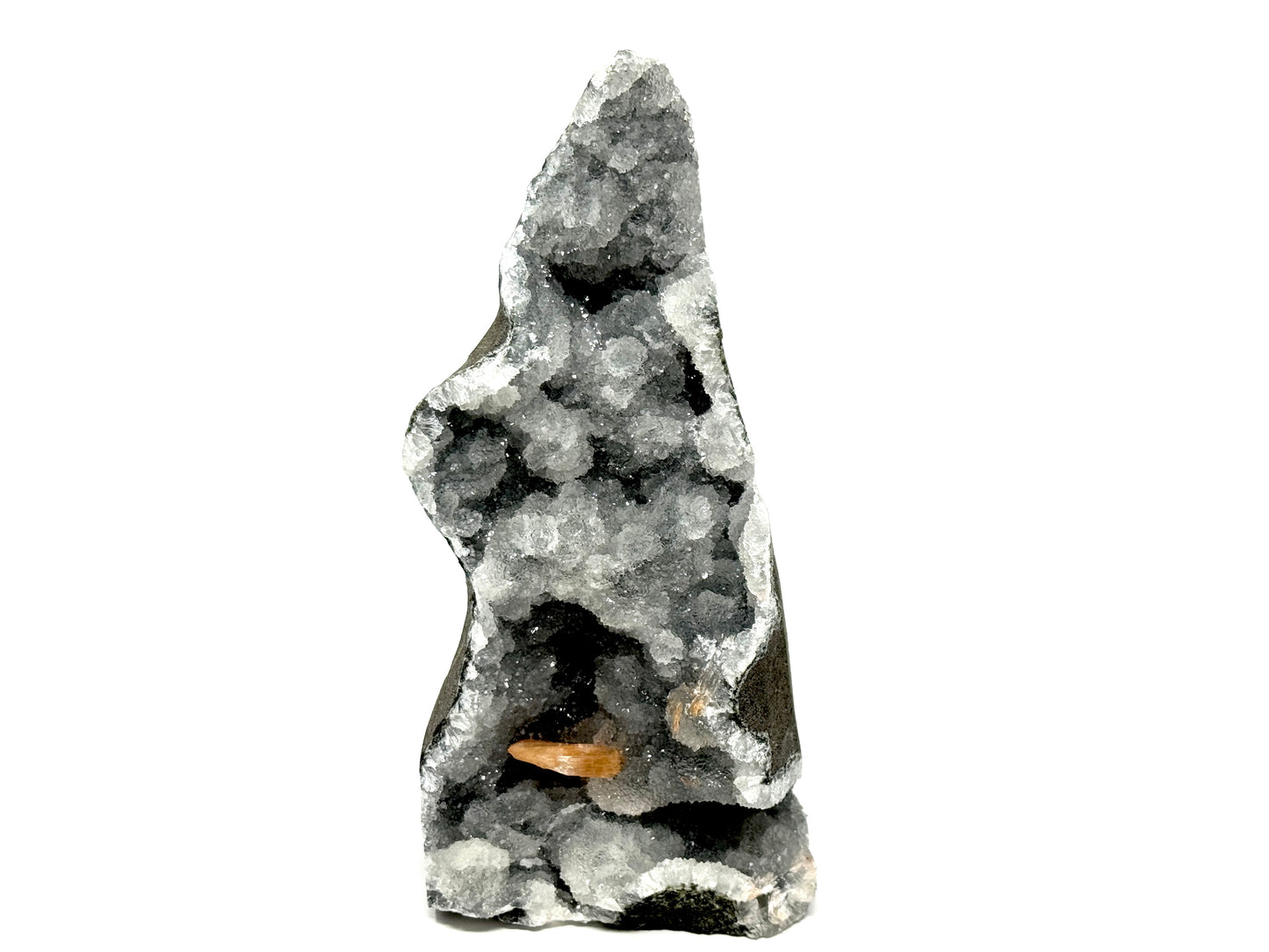 Natural Zeolite Crystal Druzy Chalcedony With Stilbite 17.8cm