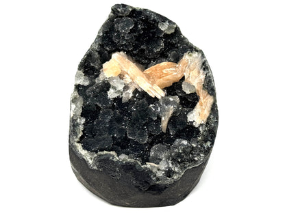 Natural Zeolite Crystal Druzy Chalcedony With Stilbite 6.7cm