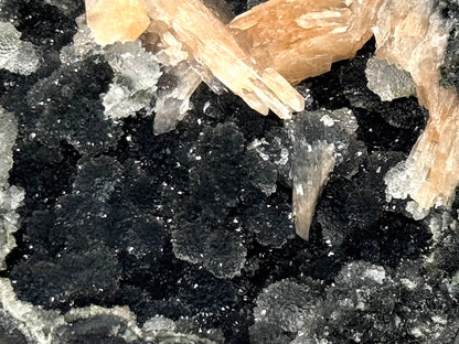 Natural Zeolite Crystal Druzy Chalcedony With Stilbite 6.7cm