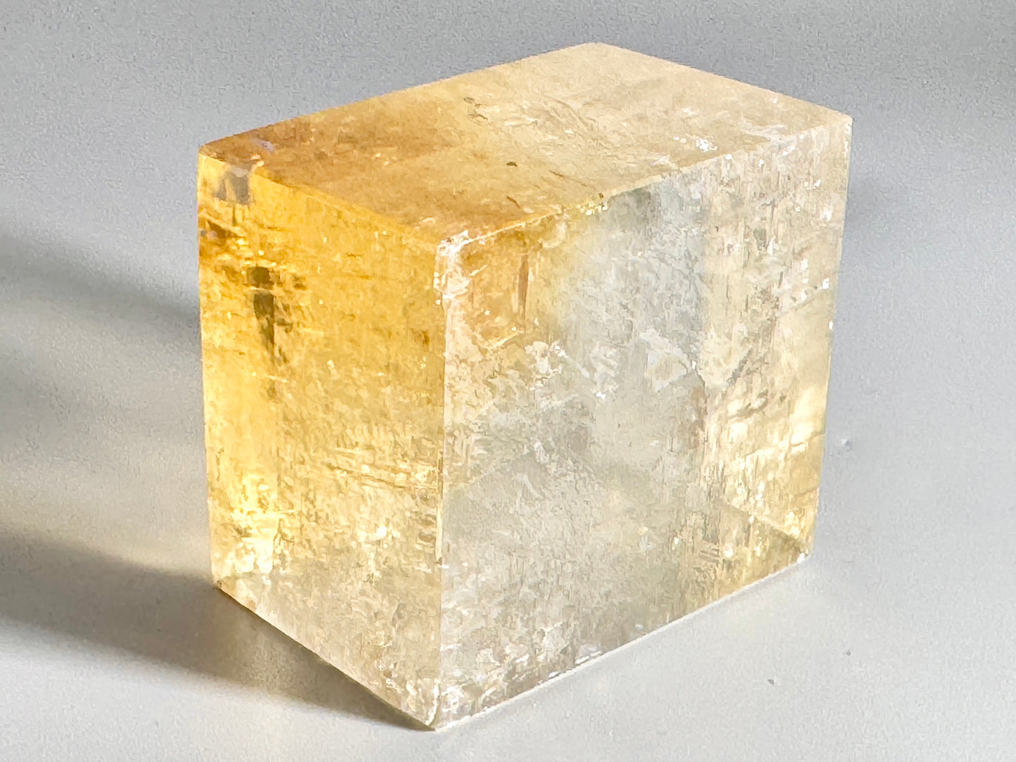 Polished Optical Honey Calcite Crystal 4.6cm