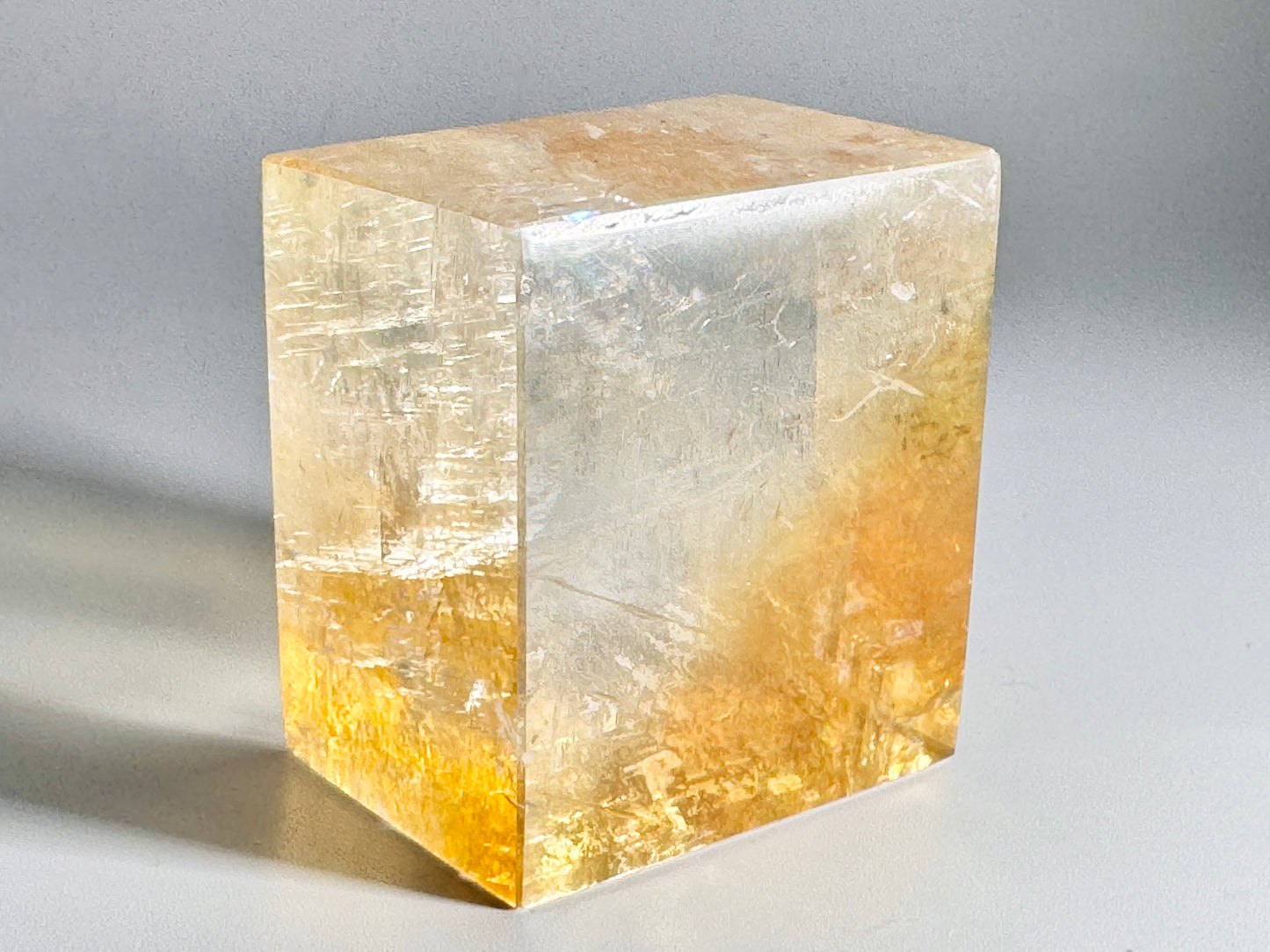 Polished Optical Honey Calcite Crystal 4.6cm