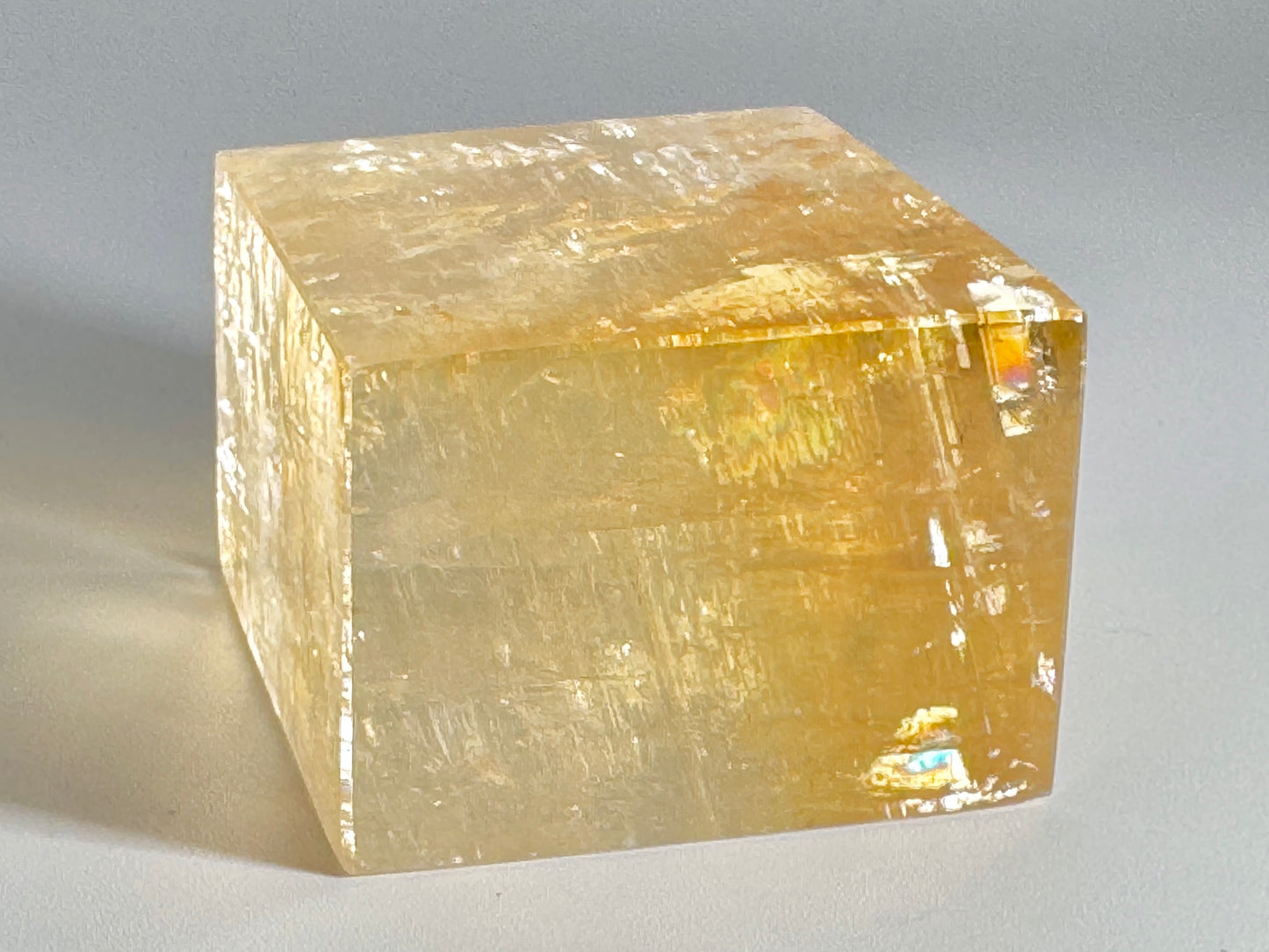 Polished Optical Honey Calcite Crystal 4.6cm
