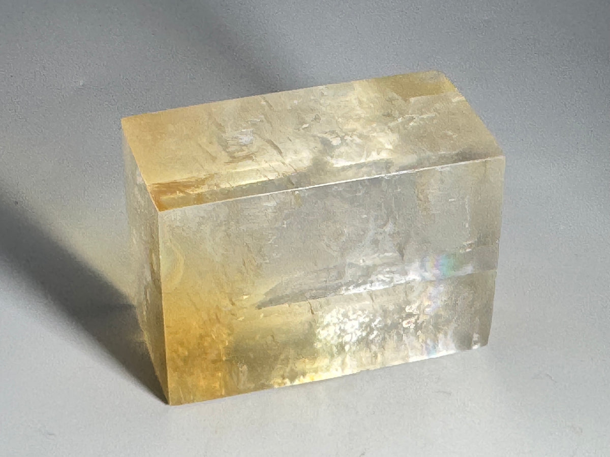 Polished Optical Honey Calcite Crystal 5.4cm