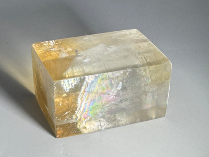 Polished Optical Honey Calcite Crystal 5.4cm