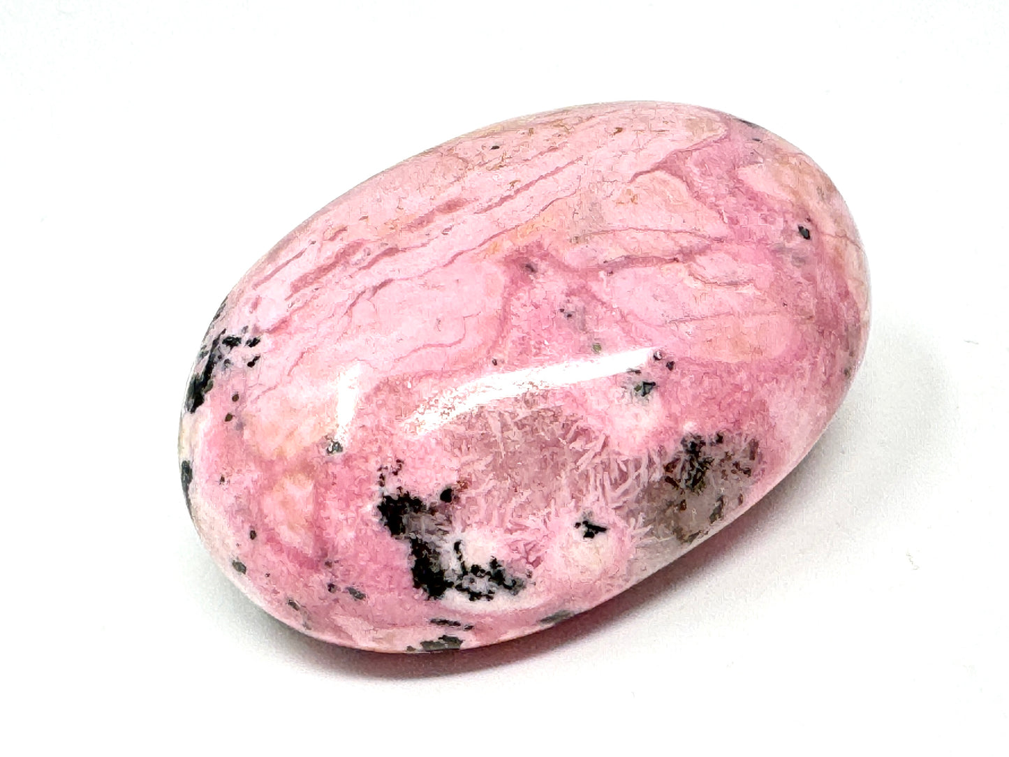 Peruvian Rhodonite Crystal Pebble 5.9cm