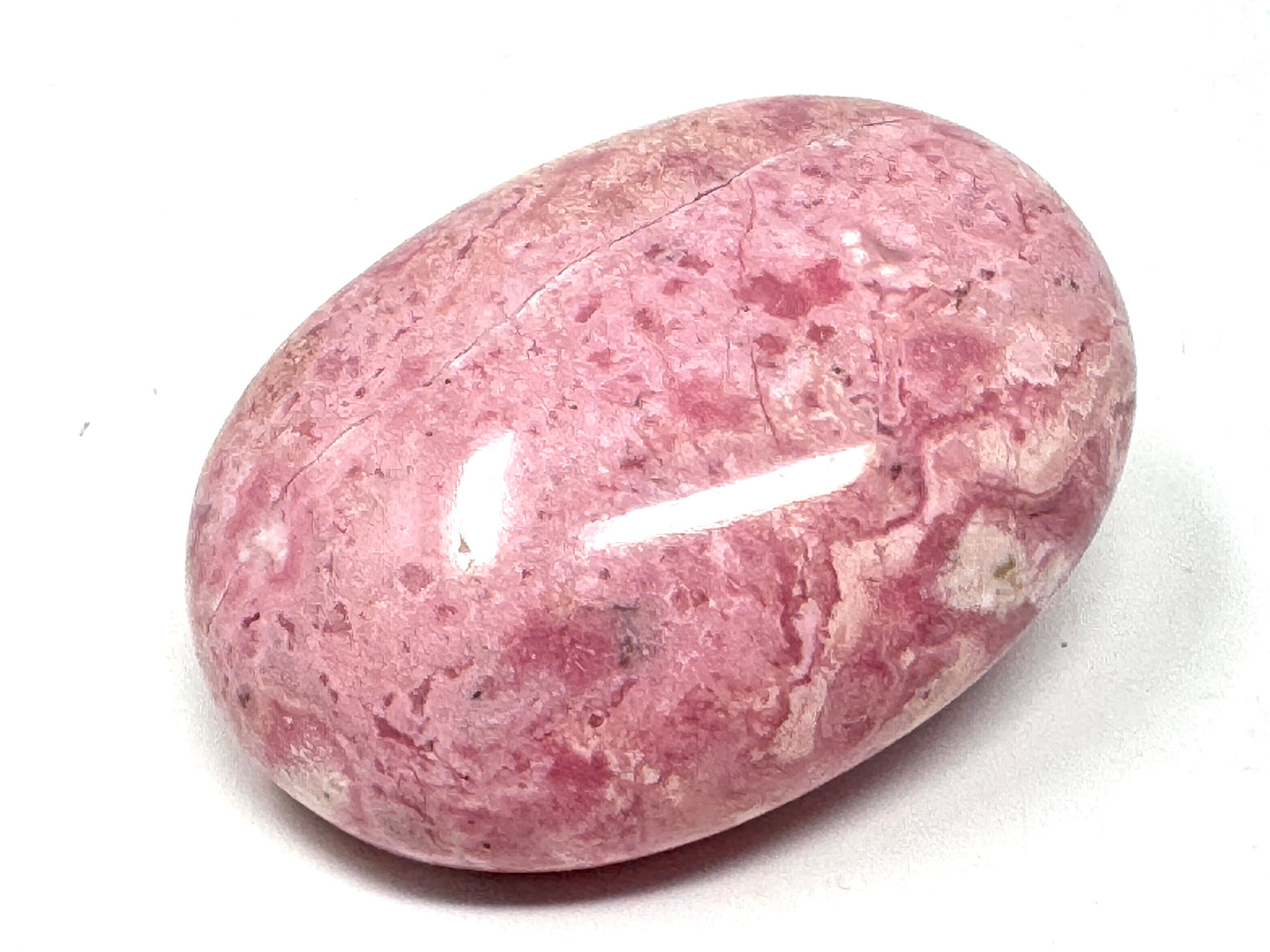 Peruvian Rhodonite Crystal Pebble 5.9cm
