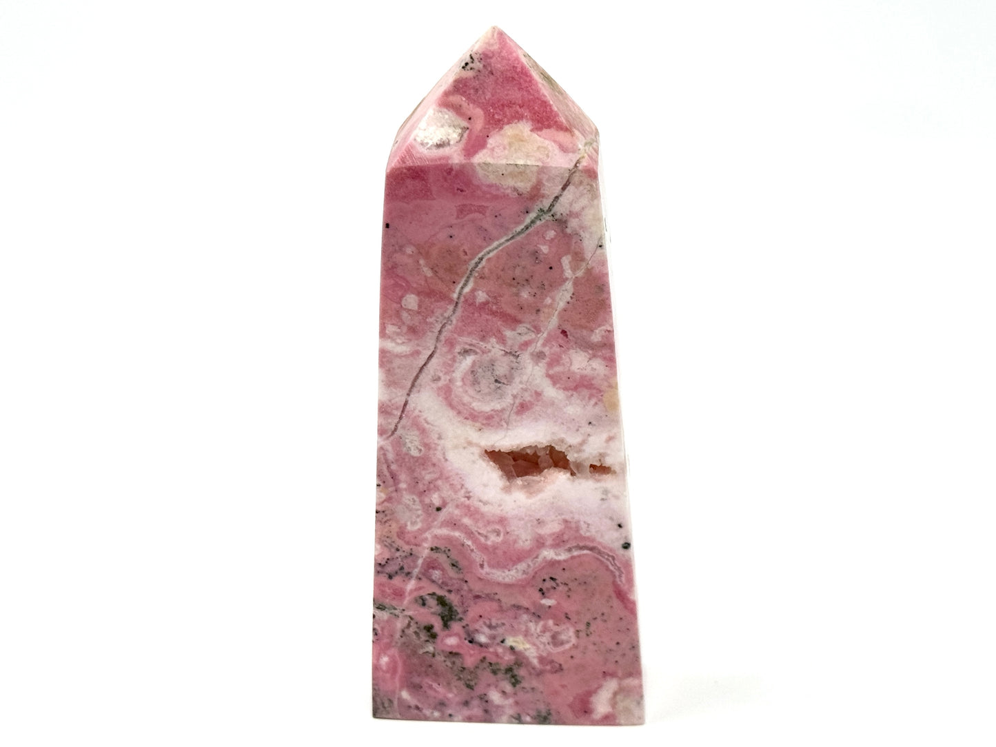 Druzy Peruvian Rhodonite Crystal Tower 10.7cm
