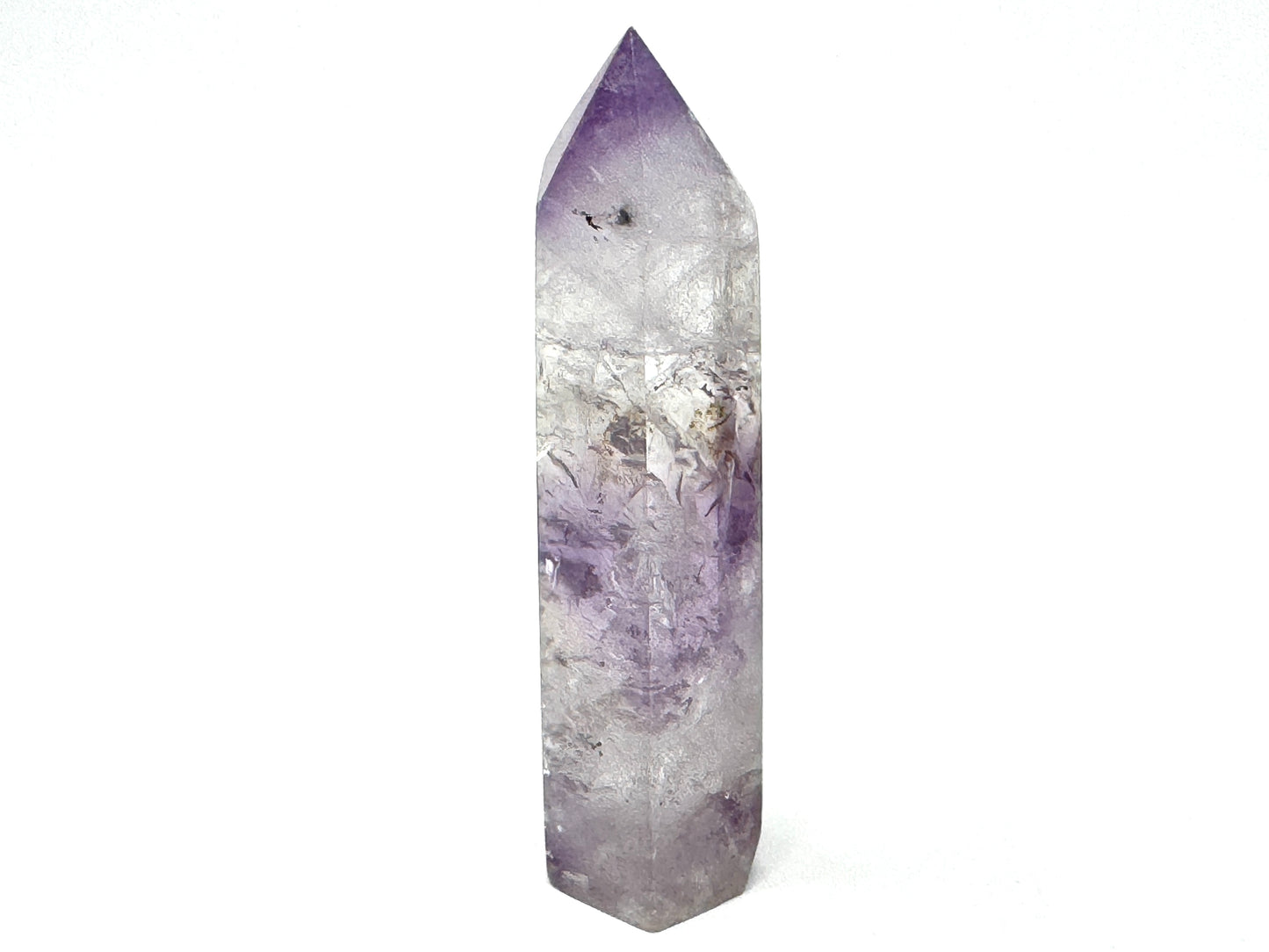 Amethyst Phantom Quartz Crystal Point 8.2cm