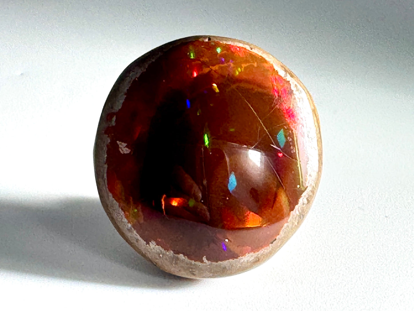 Ethiopian Shewa Opal: Polished Chocolate Opal Gemstone 11.83 Grams
