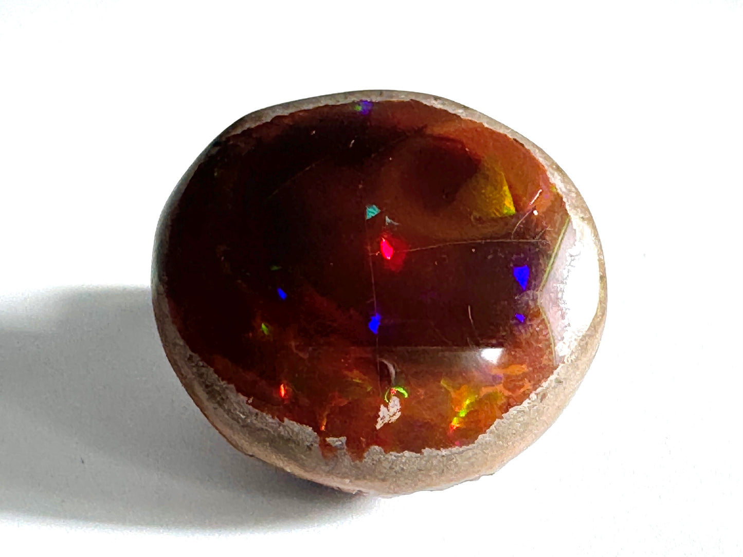 Ethiopian Shewa Opal: Polished Chocolate Opal Gemstone 11.83 Grams