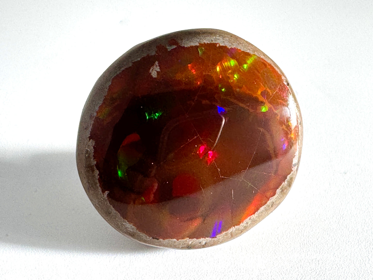Ethiopian Shewa Opal: Polished Chocolate Opal Gemstone 11.83 Grams