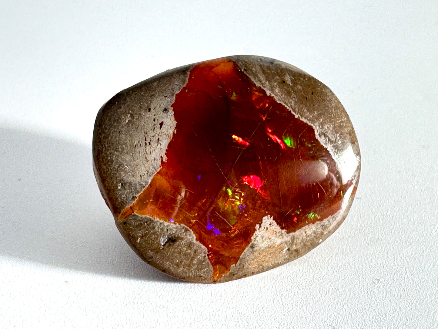 Ethiopian Shewa Opal: Polished Chocolate Opal Gemstone 6.1 Grams