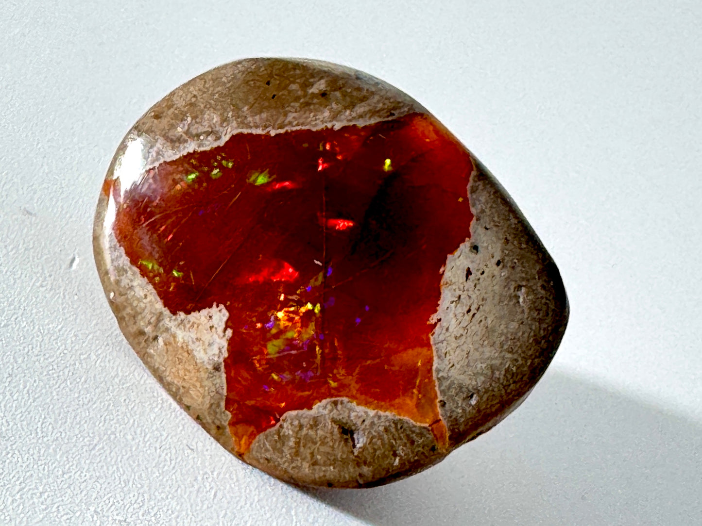 Ethiopian Shewa Opal: Polished Chocolate Opal Gemstone 6.1 Grams