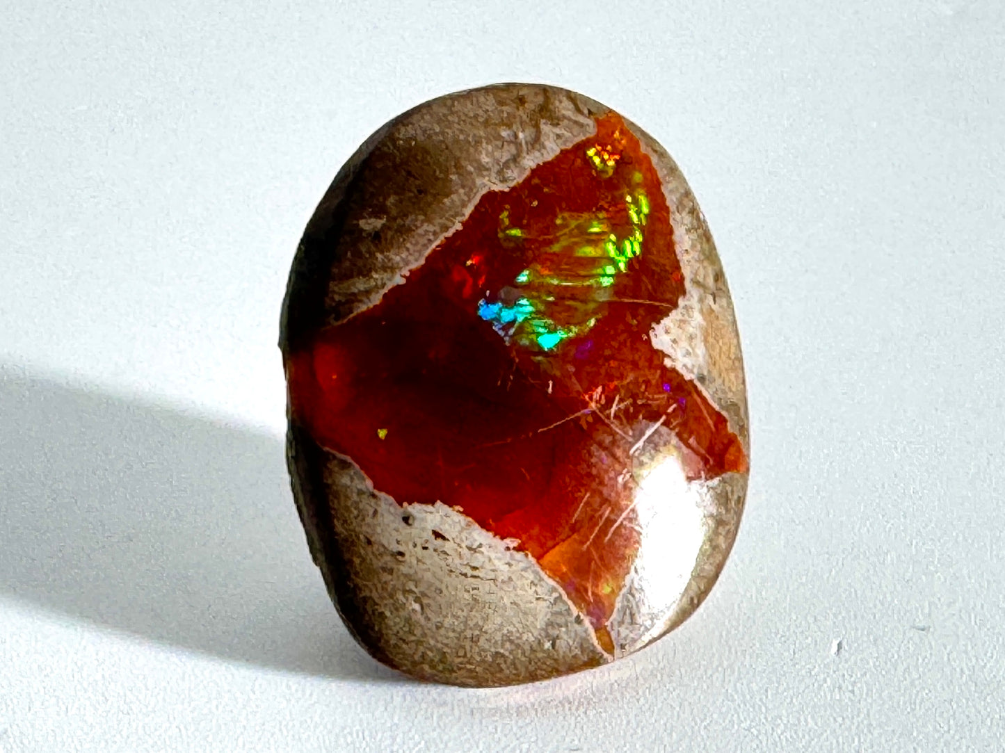 Ethiopian Shewa Opal: Polished Chocolate Opal Gemstone 6.1 Grams