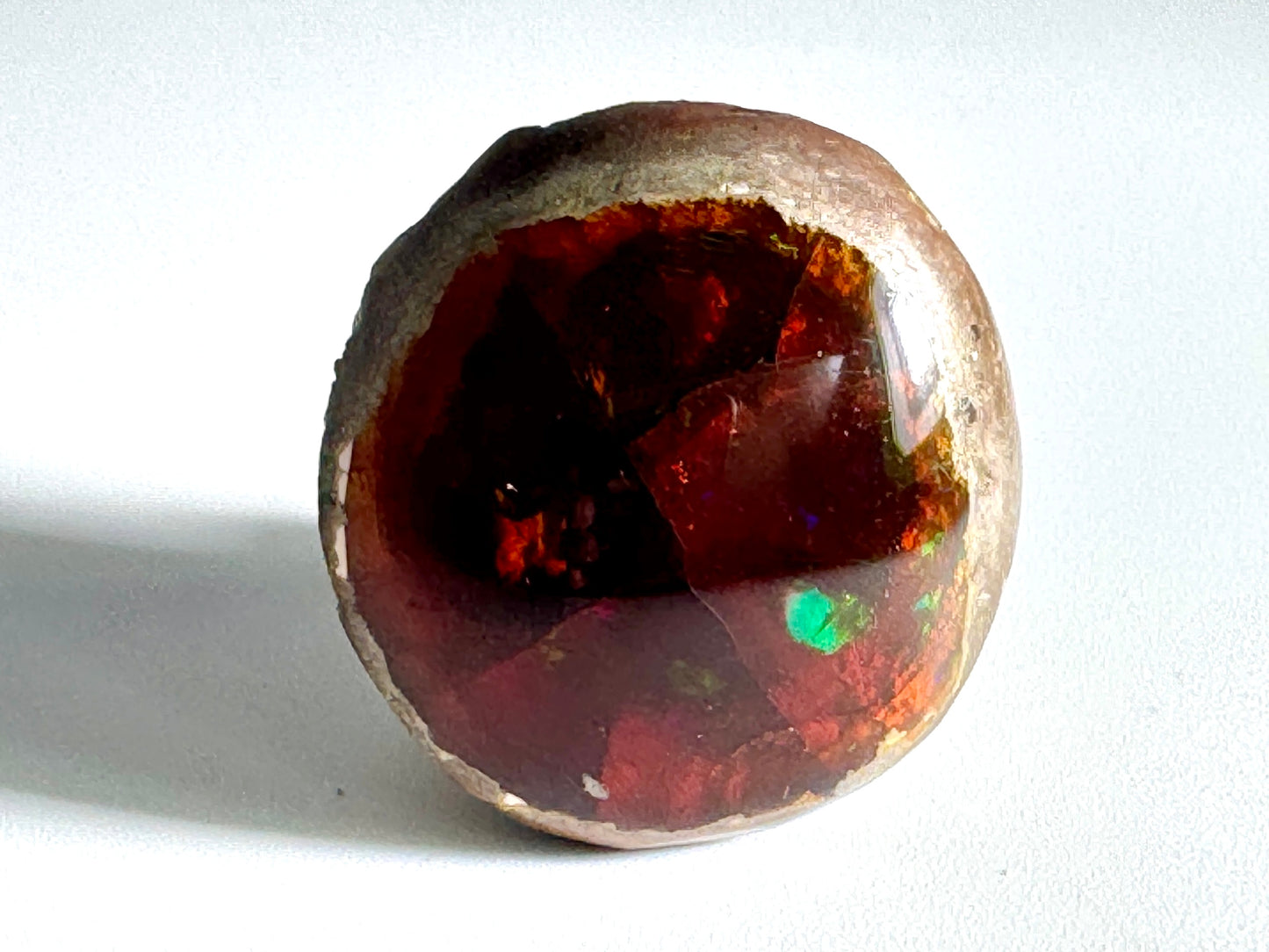 Ethiopian Shewa Opal: Polished Chocolate Opal Gemstone 12.63 Grams