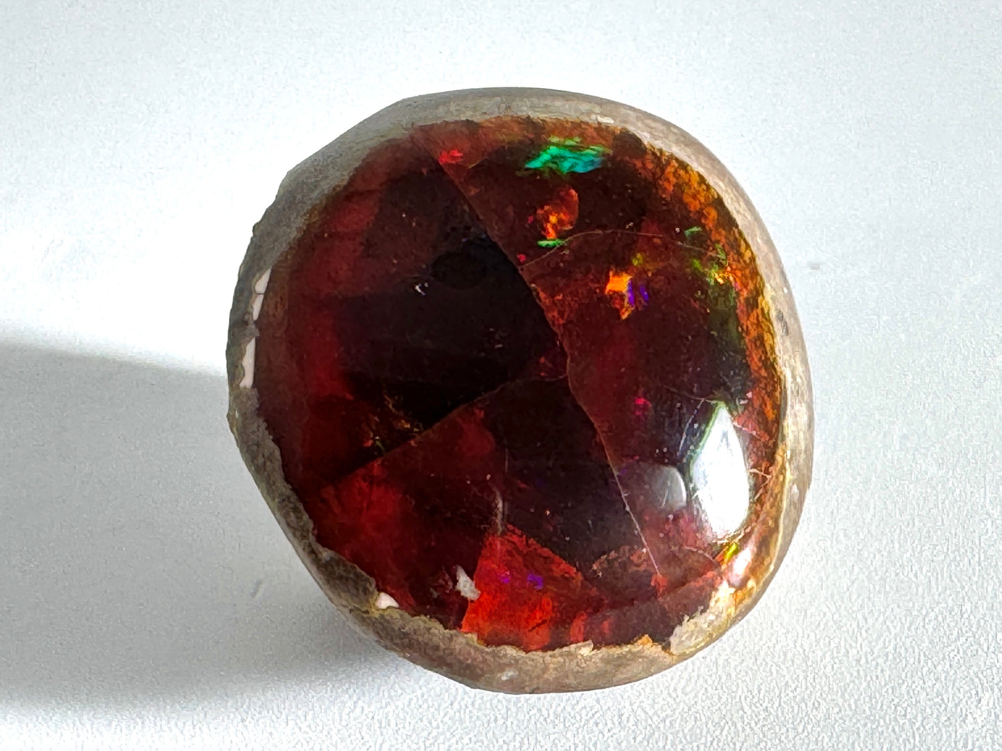 Ethiopian Shewa Opal: Polished Chocolate Opal Gemstone 12.63 Grams