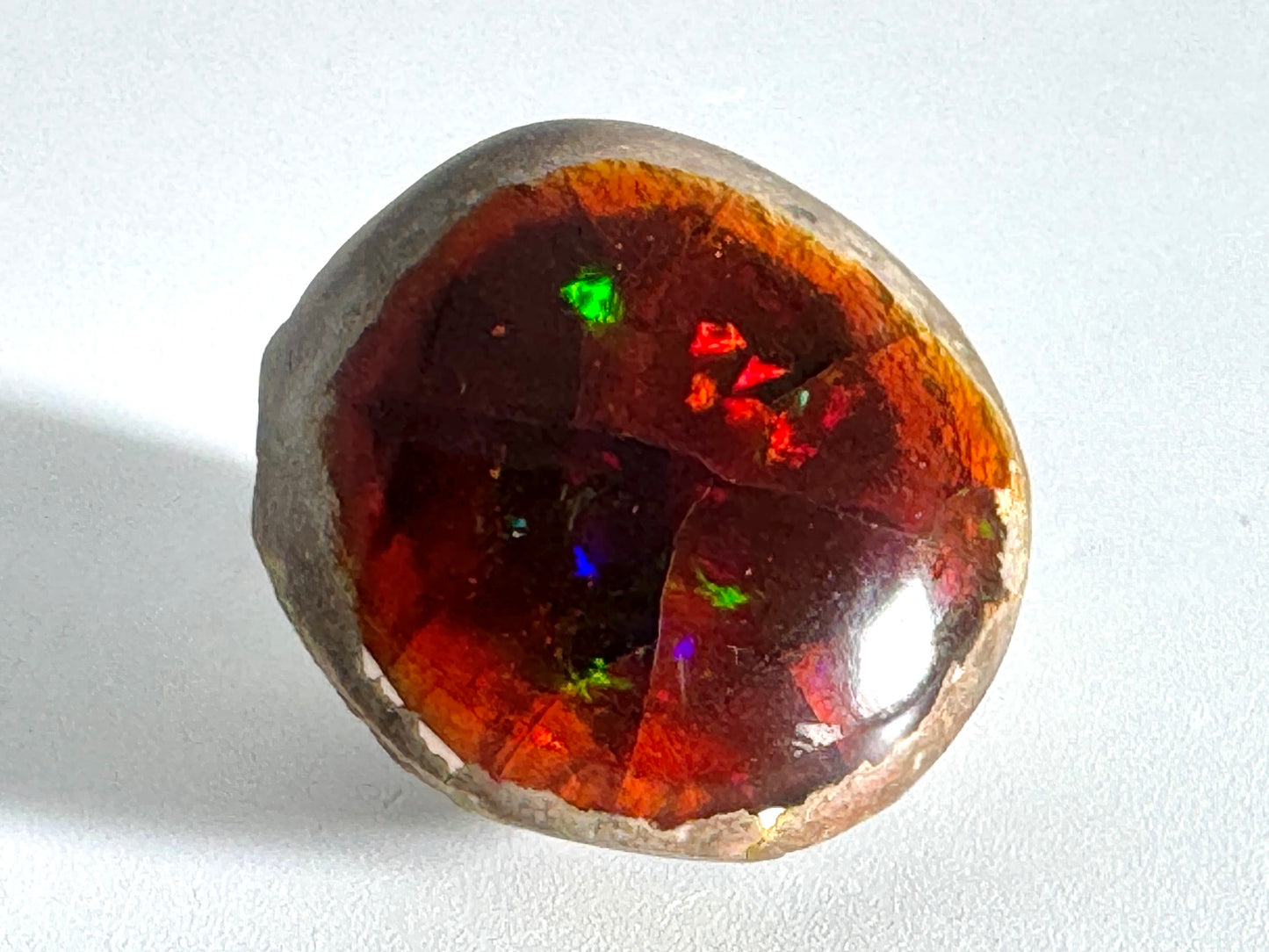 Ethiopian Shewa Opal: Polished Chocolate Opal Gemstone 12.63 Grams