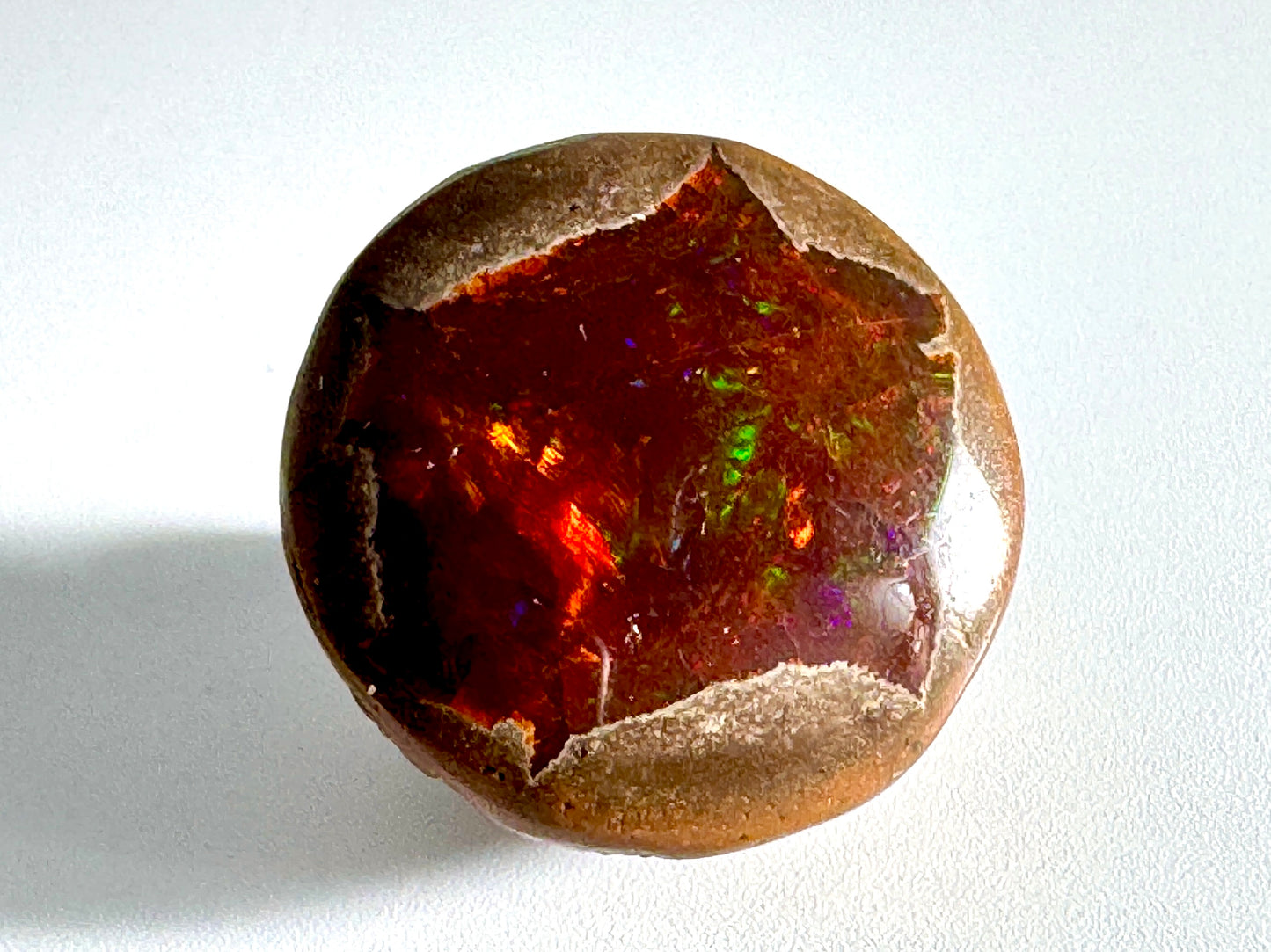 Ethiopian Shewa Opal: Polished Chocolate Opal Gemstone 11.26 Grams