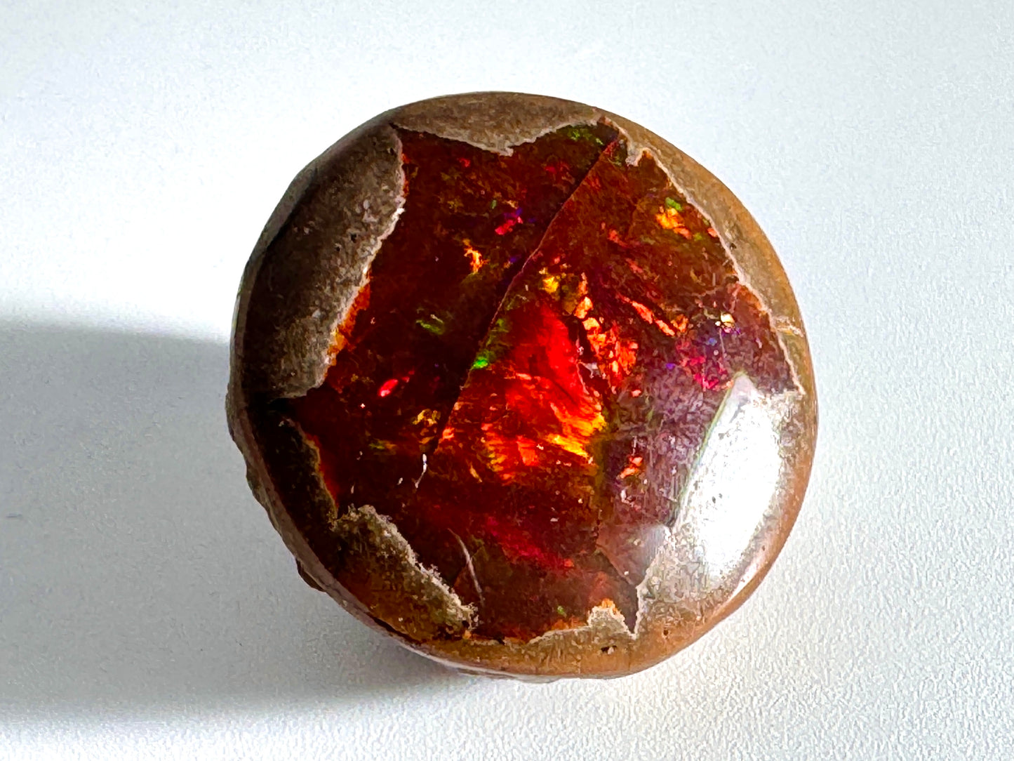 Ethiopian Shewa Opal: Polished Chocolate Opal Gemstone 11.26 Grams