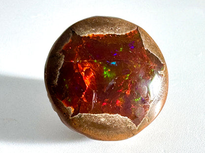 Ethiopian Shewa Opal: Polished Chocolate Opal Gemstone 11.26 Grams