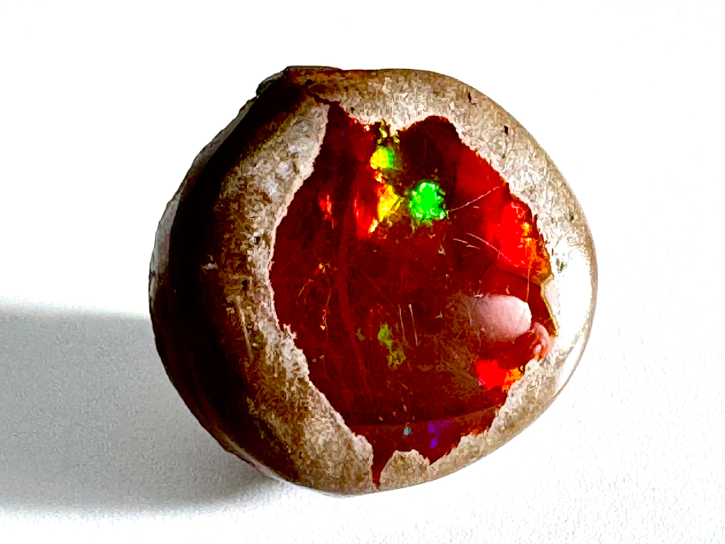 Ethiopian Shewa Opal: Polished Chocolate Opal Gemstone 7.11 Grams